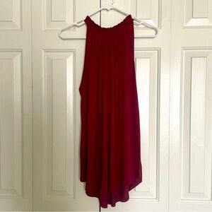 Elegant Rust Drapey Tunic Top